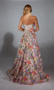 Alyce Paris Prom Dress 61913 in multi color. (shown, dre4ss back)