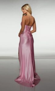 Dress shown in rosewater and is also available in hot pink and light periwinkle.